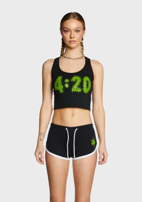 420 Racerback Crop Tank-