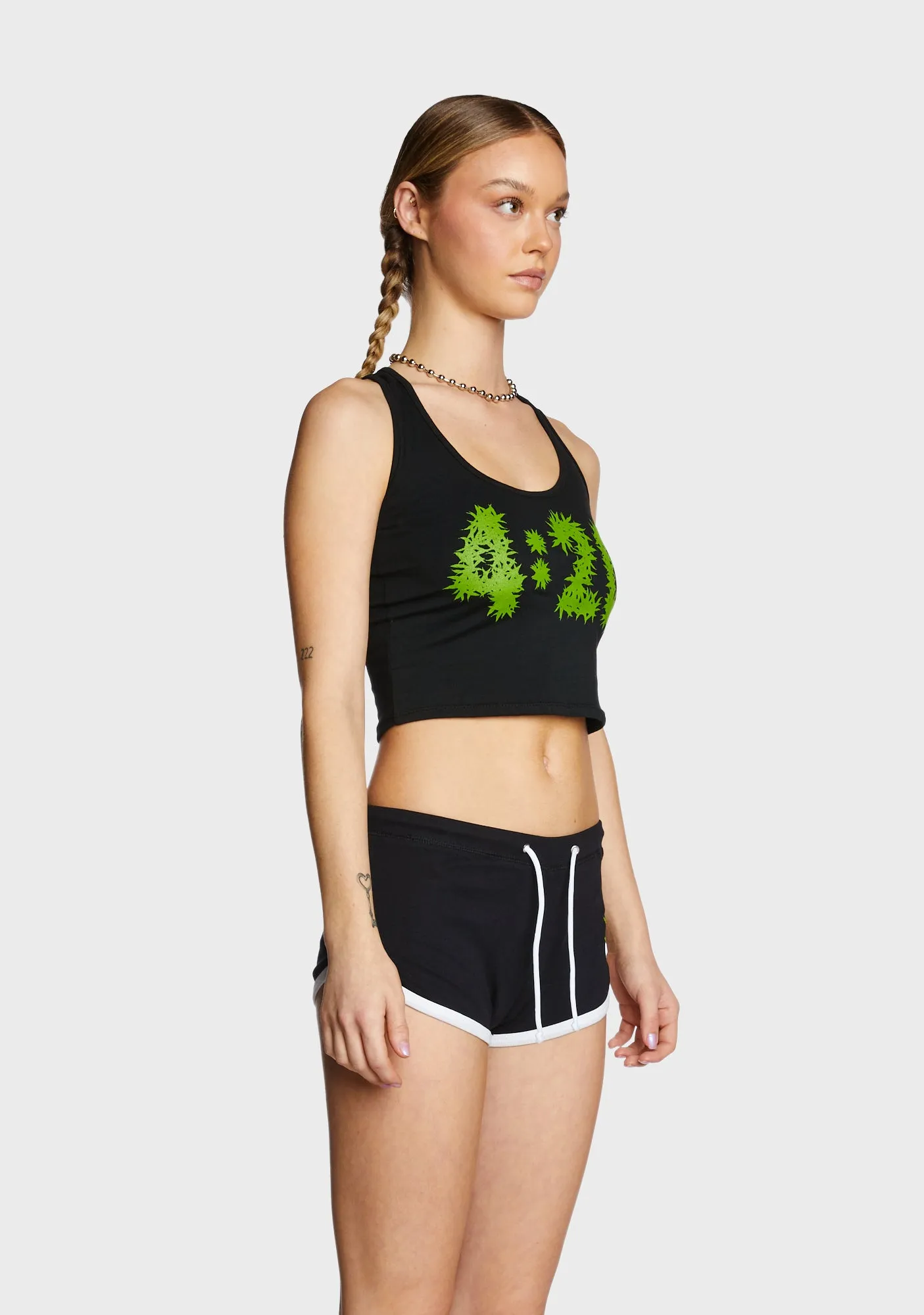 420 Racerback Crop Tank-