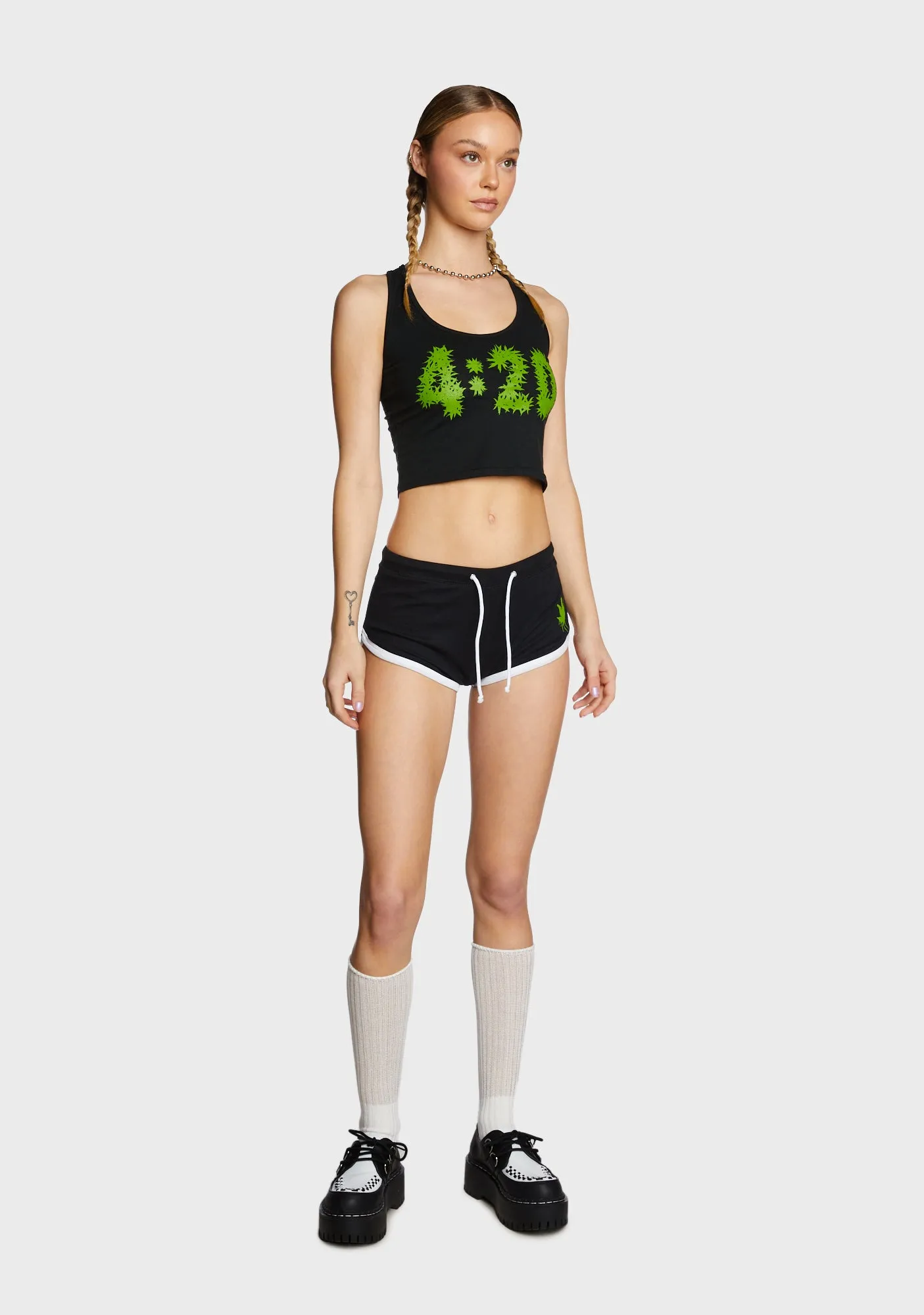 420 Racerback Crop Tank-