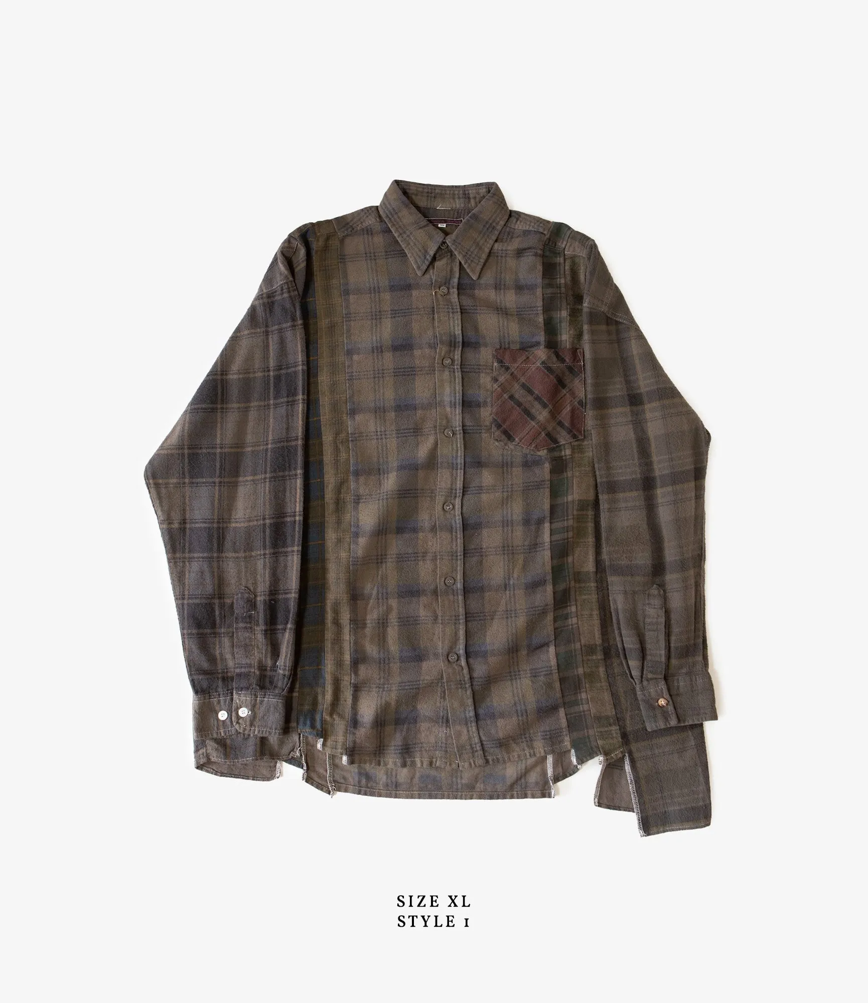 7 Cuts Flannel Shirt –Brown Over Dye