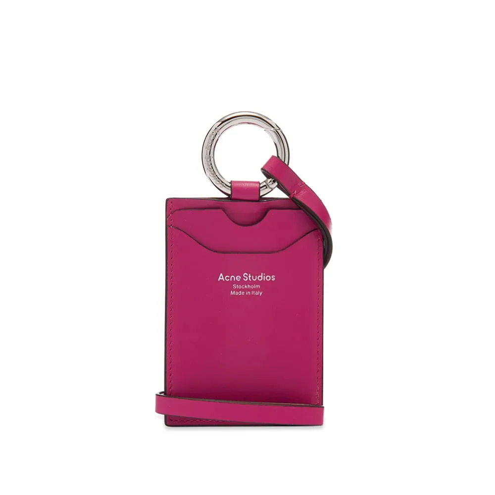 Acne Studios Aelin Lanyard Card HolderFuchsia Pink