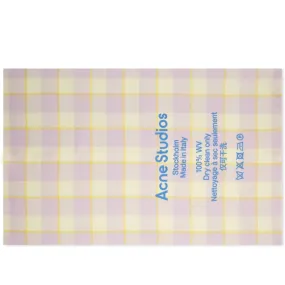 Acne Studios Cassiar Check ScarfLight Pink & Pale Yellow