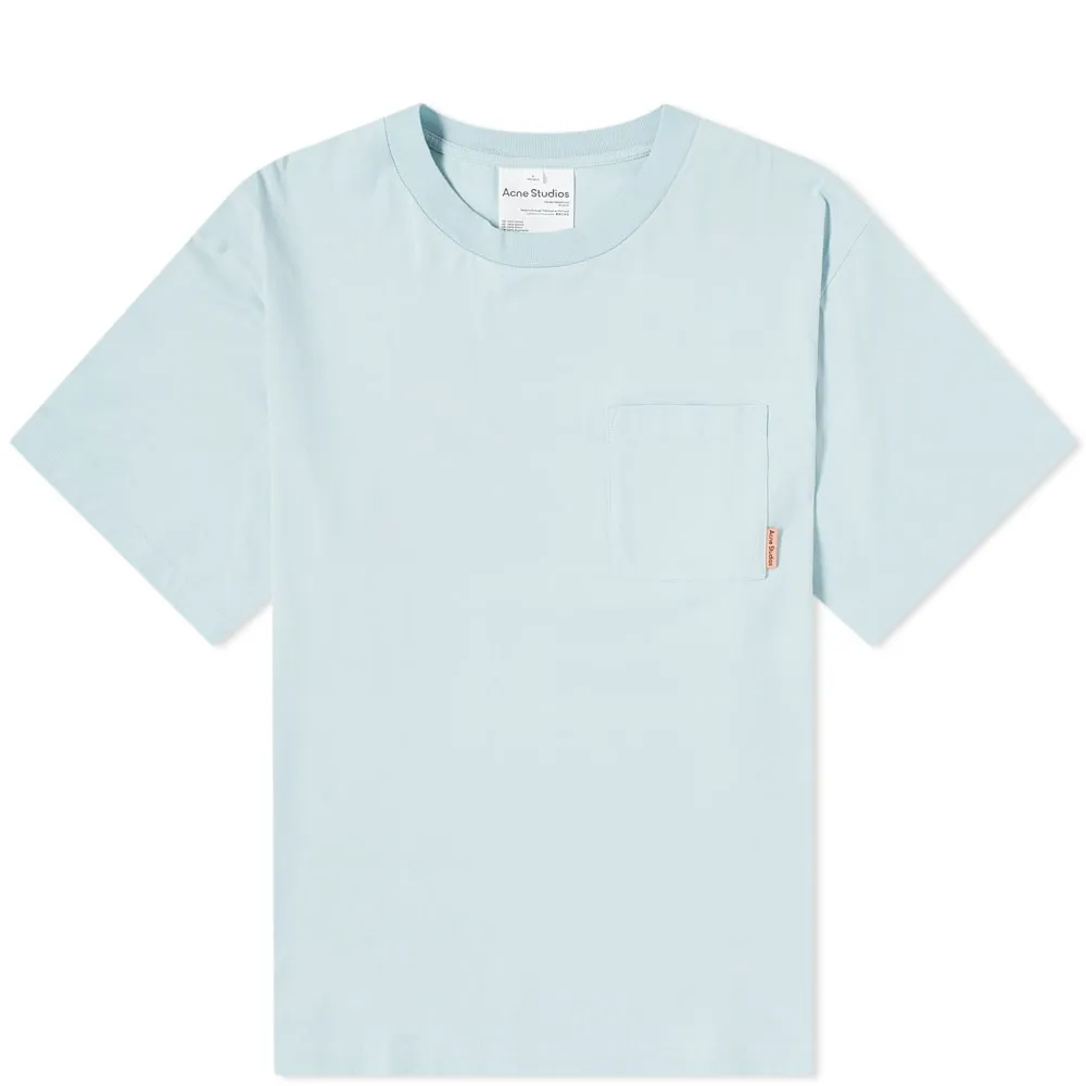 Acne Studios Extorr Pink Label Pocket TeeSea Foam Green