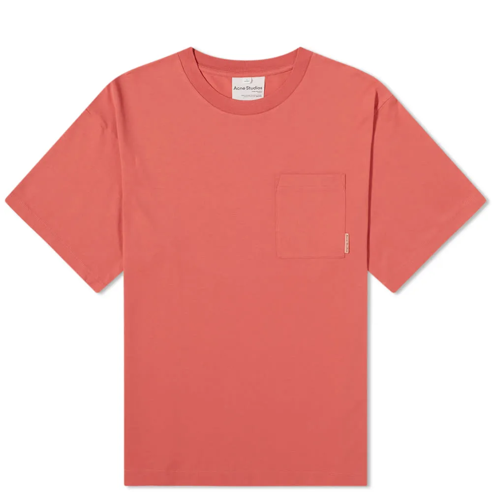 Acne Studios Extorr Pocket Pink Label T-ShirtRose Pink