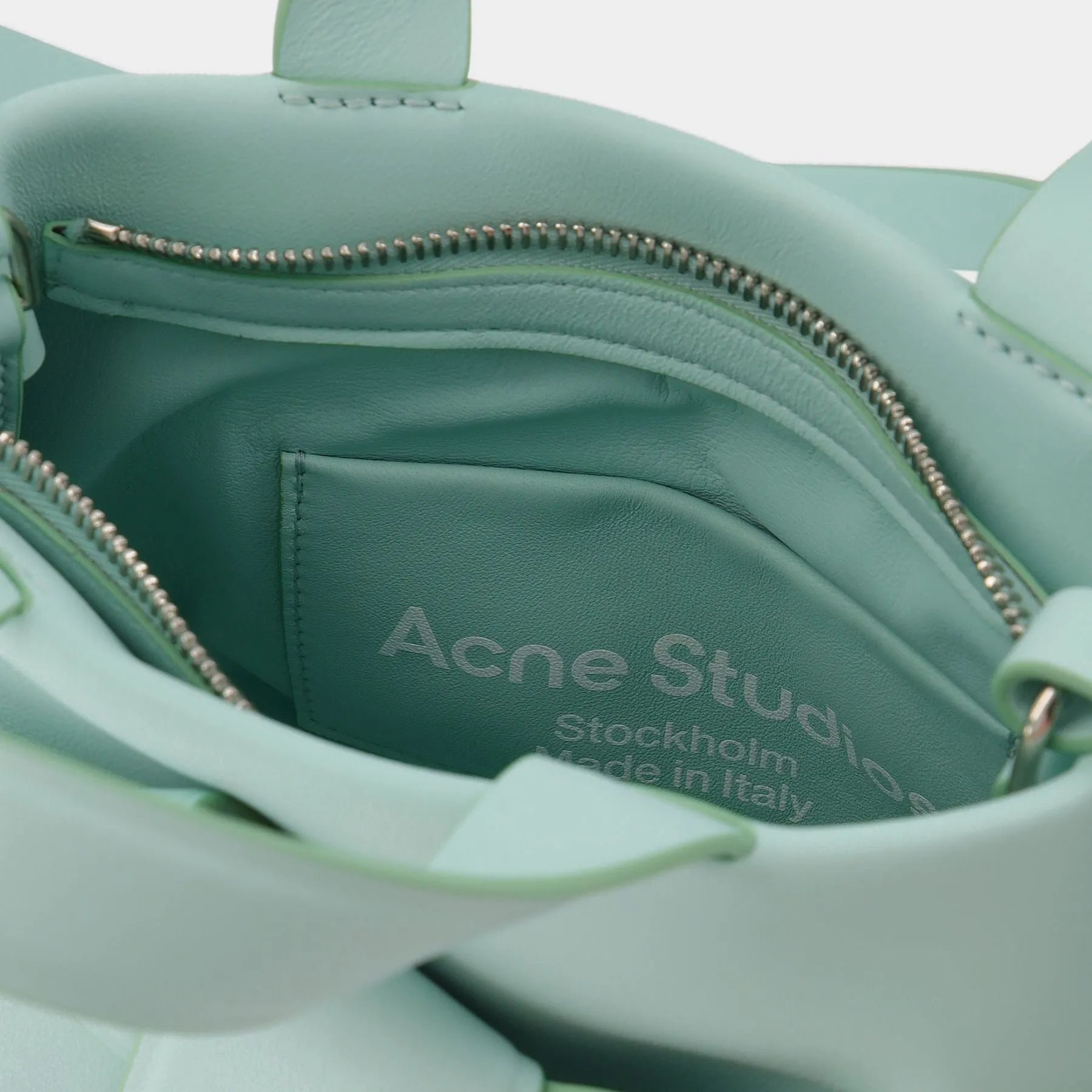 Acne Studios  Musebi Micro Tote Bag in Green Leather