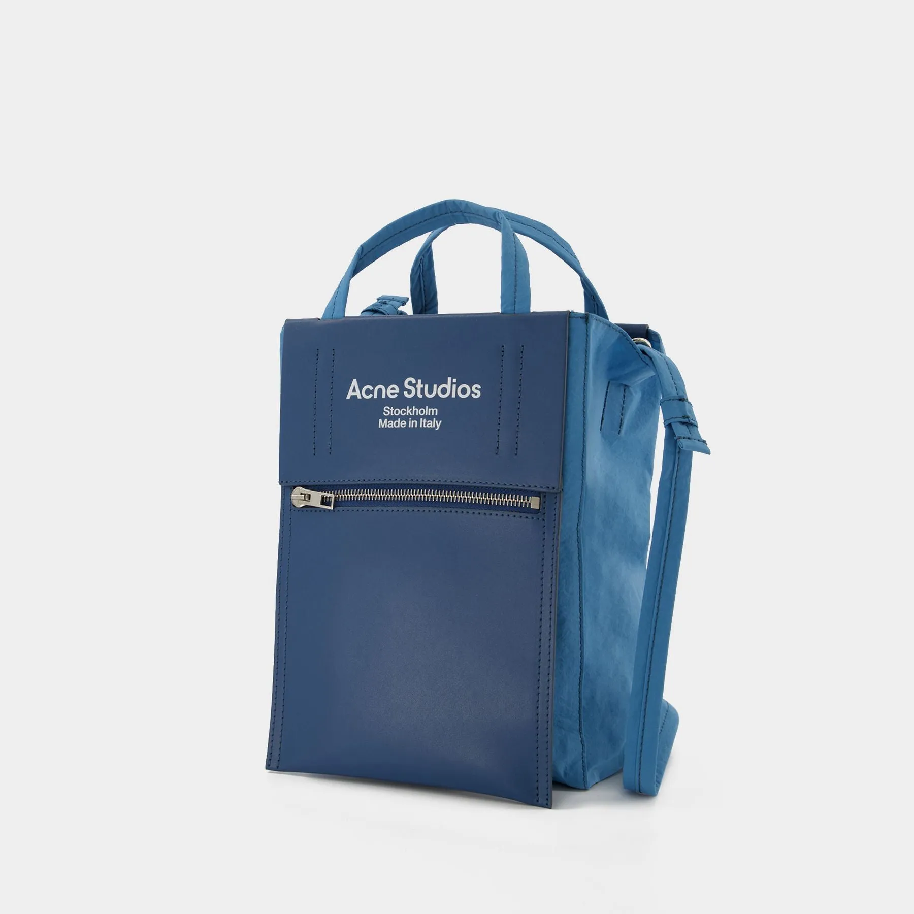 Acne Studios  Tote Bag - Acne Studios -  Blue Poudré/Blue - Leather