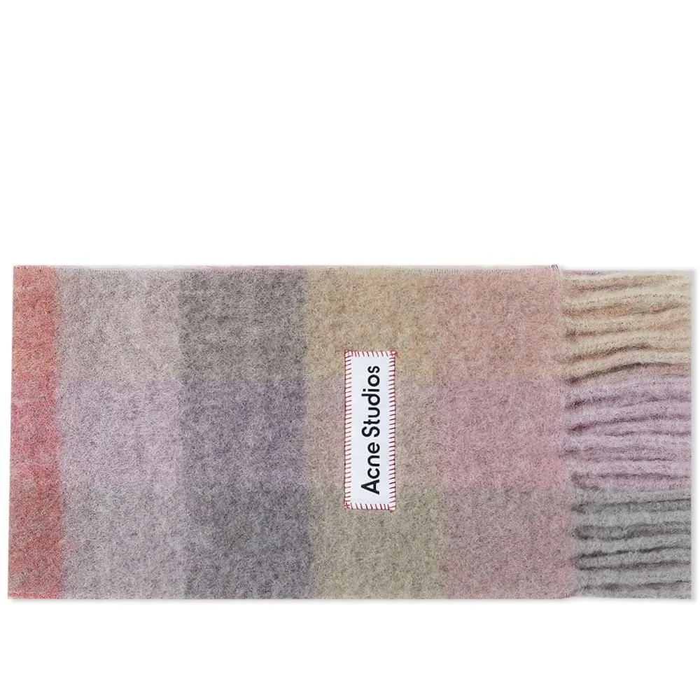 Acne Studios Vally Check ScarfFuchsia & Lilac & Pink