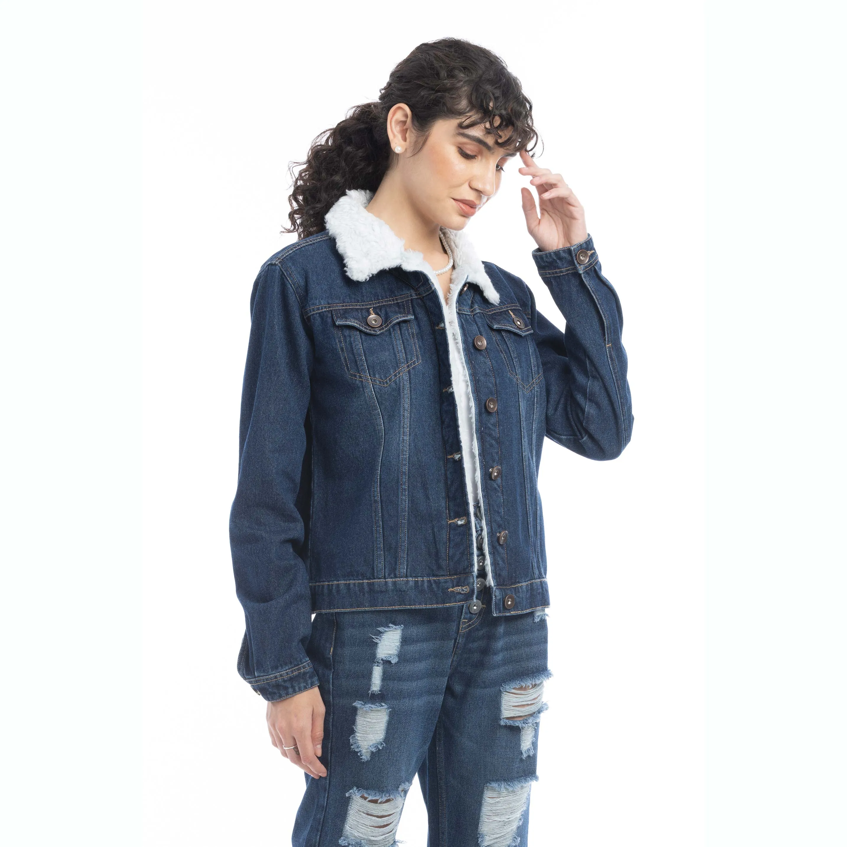 Addilyn Fleece Lined Denim Jacket