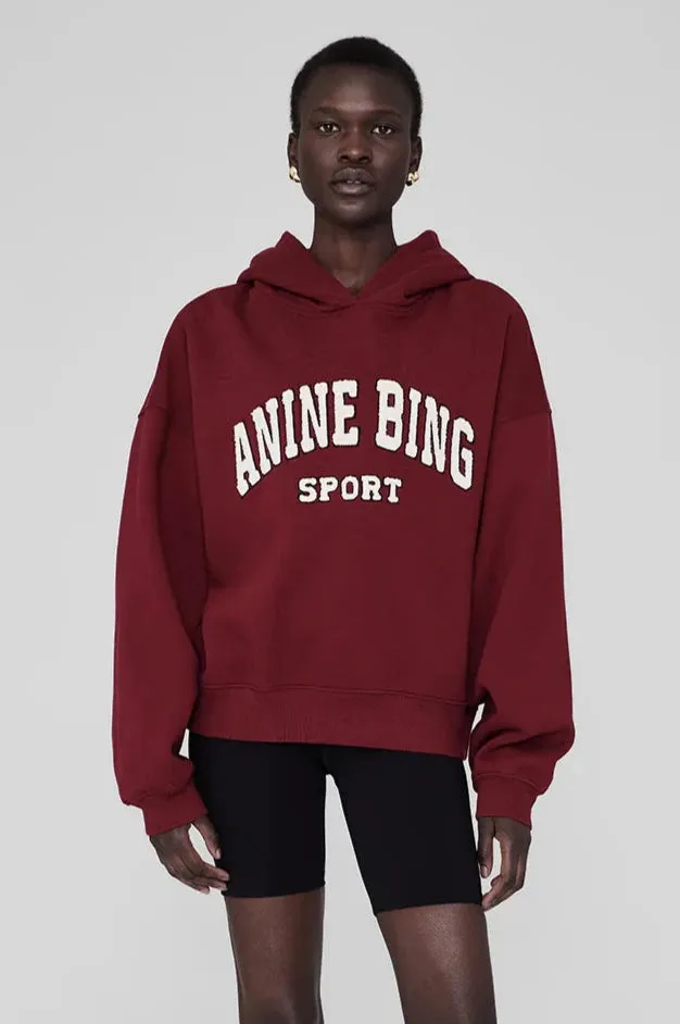 Alec Hoodie Sport in Cabernet