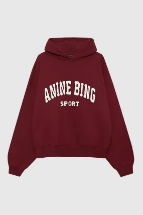 Alec Hoodie Sport in Cabernet