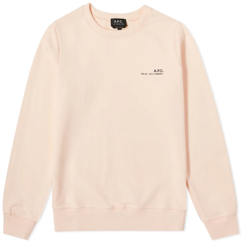 A.P.C. Logo SweatPale Pink