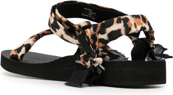 Arizona Love trekky leopard-print bandana sandals Multicolour