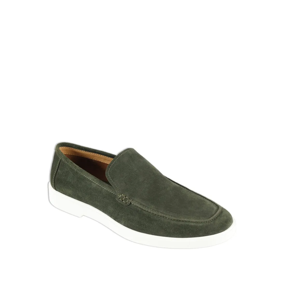 AZOR LA MODE Savona Mens Suede Leather Loafers ZM3903 Green