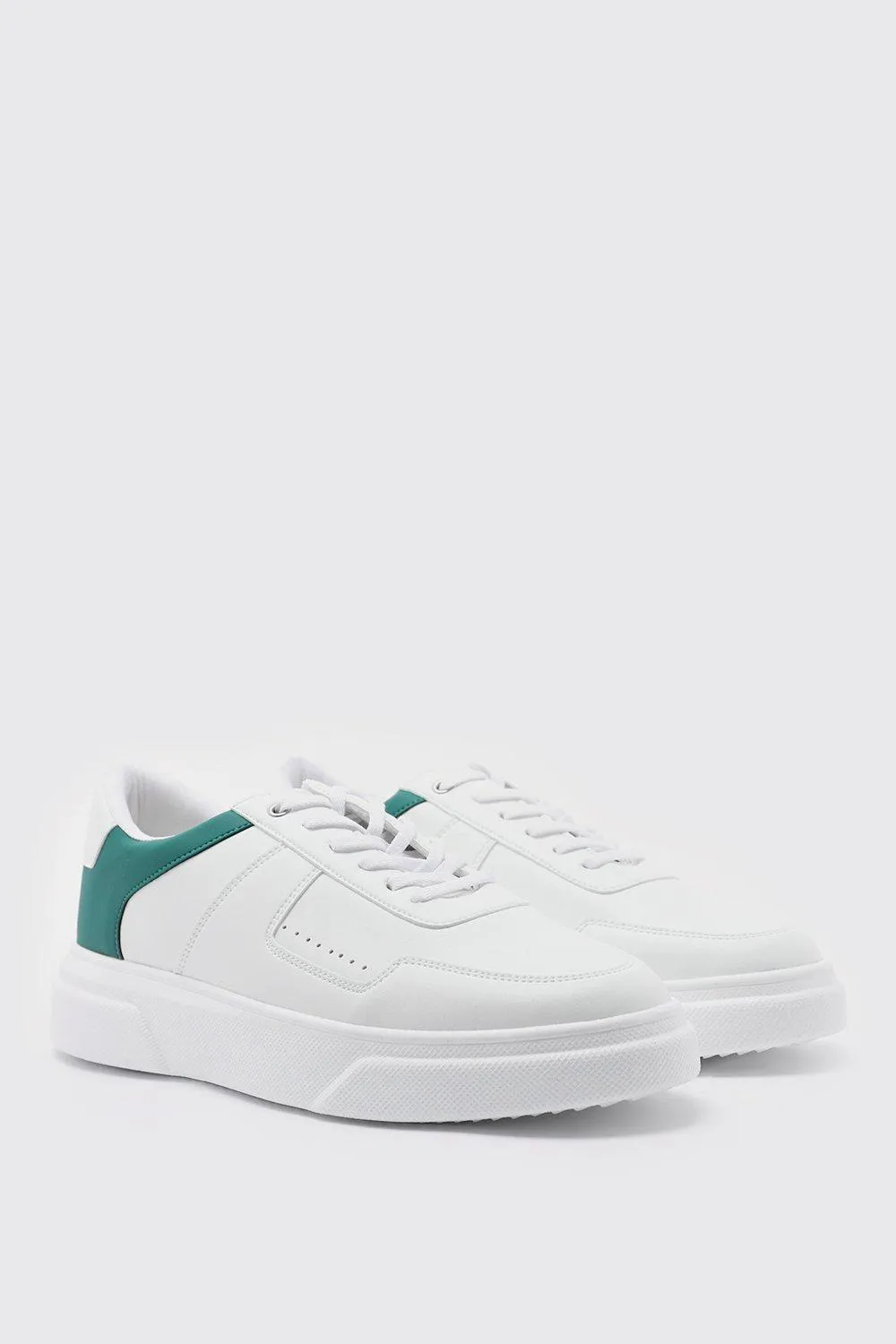 Back Panel Faux Leather Smart Trainers