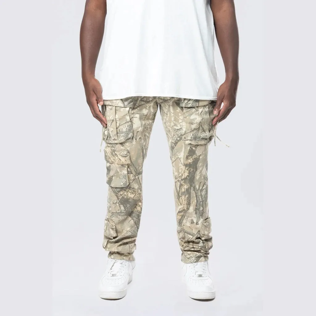 Big and Tall - Multi Cargo Pocket Pants - Khaki Hunting Camo