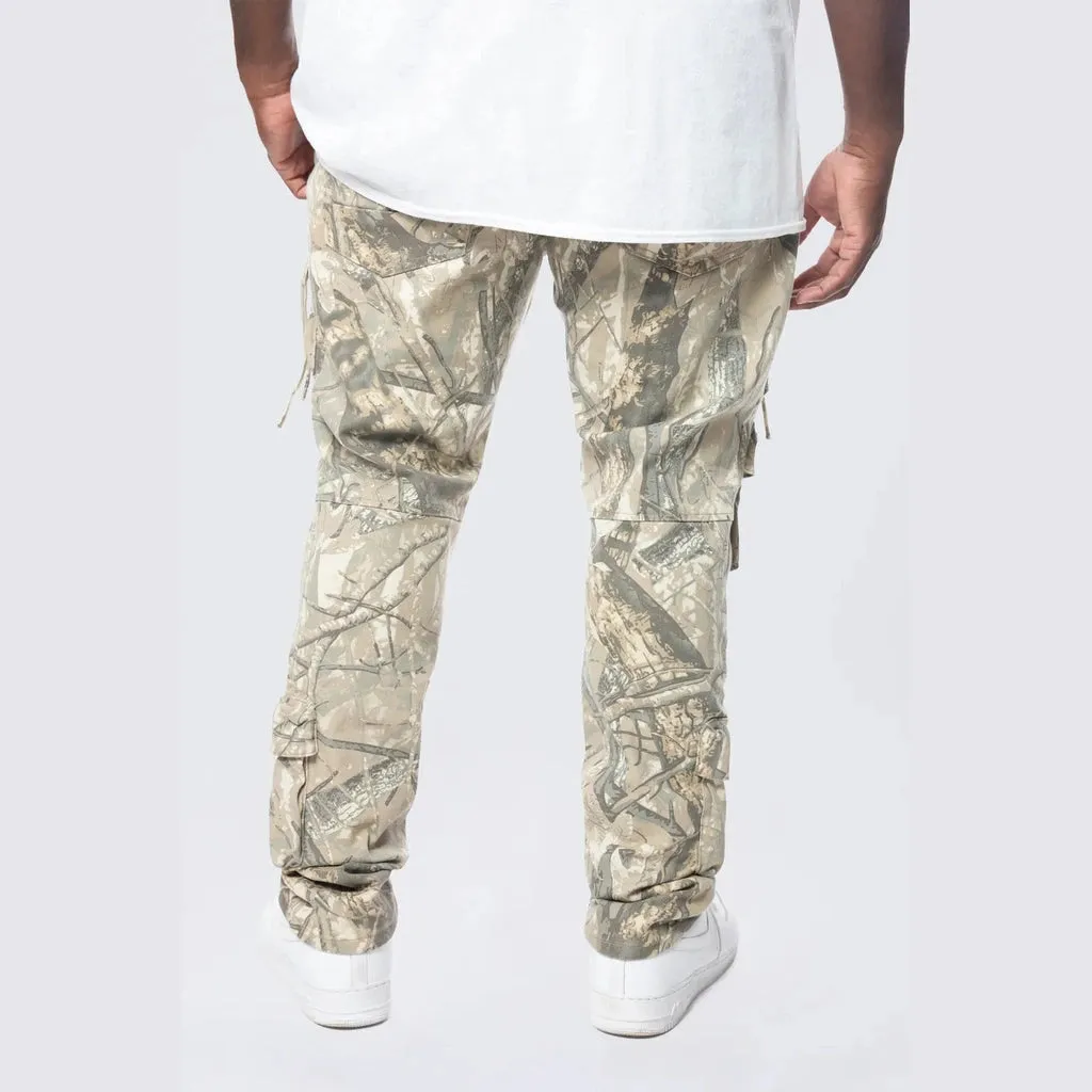 Big and Tall - Multi Cargo Pocket Pants - Khaki Hunting Camo