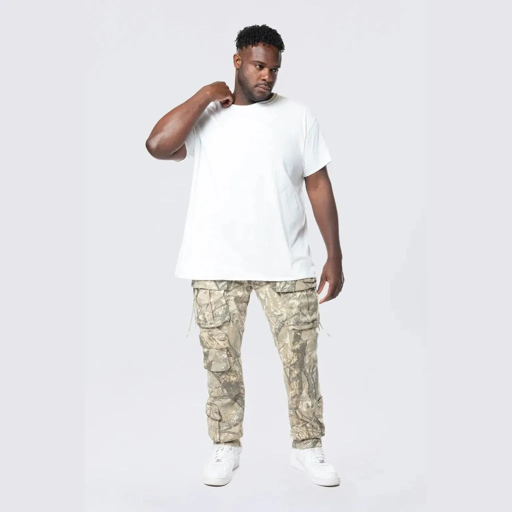 Big and Tall - Multi Cargo Pocket Pants - Khaki Hunting Camo