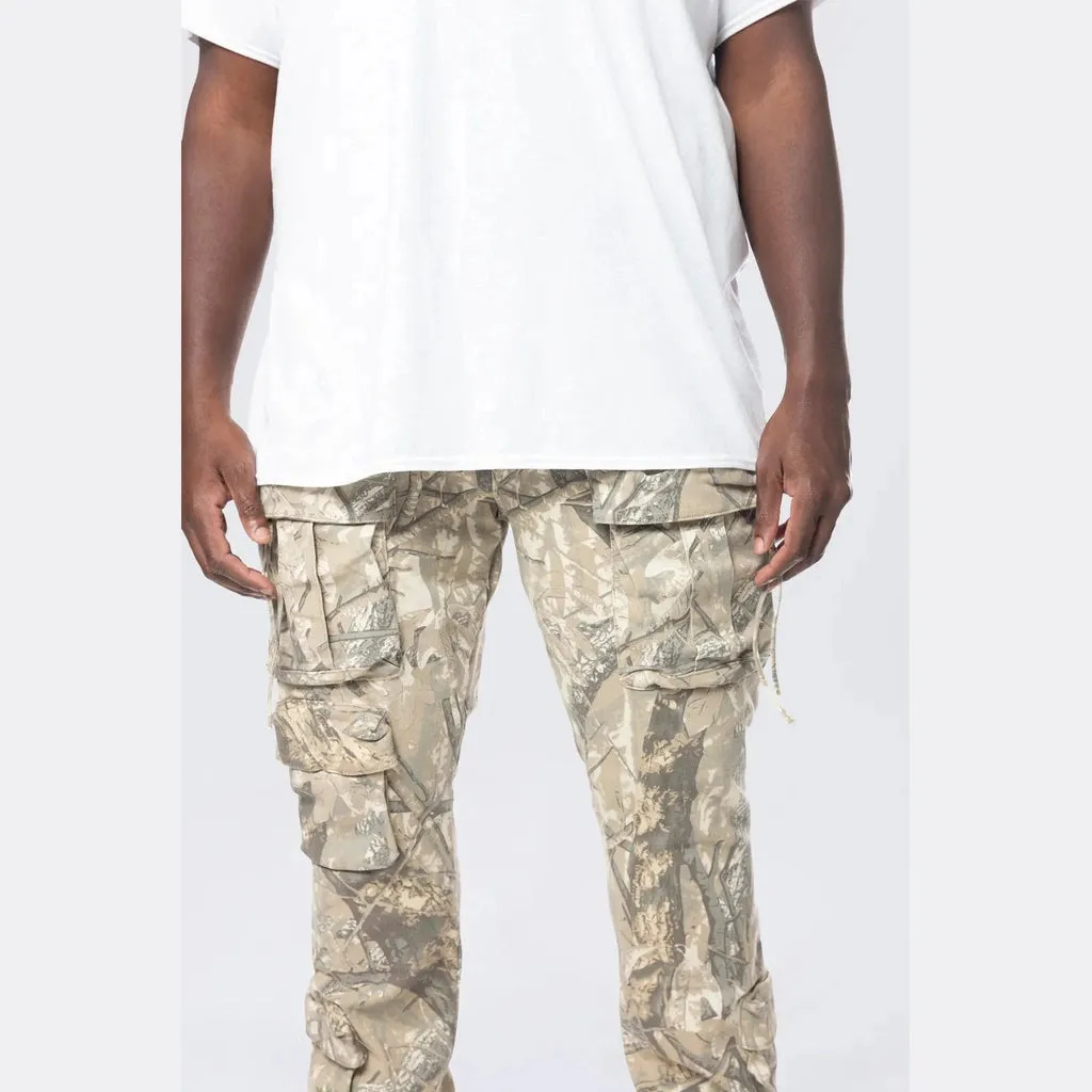 Big and Tall - Multi Cargo Pocket Pants - Khaki Hunting Camo