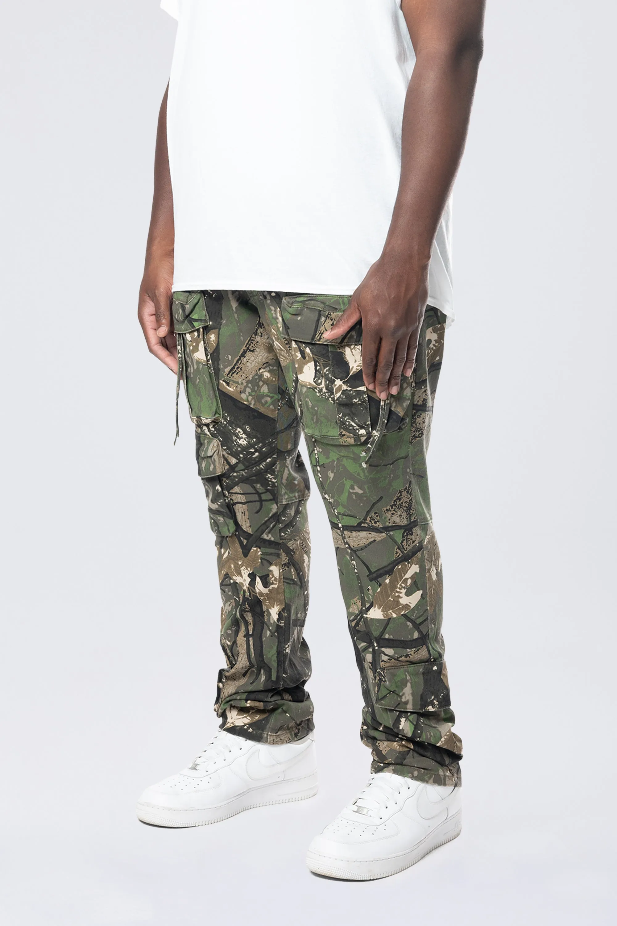 Big and Tall - Multi Cargo Pocket Pants - Tree Camo