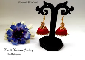 Blood Red Jhumkas