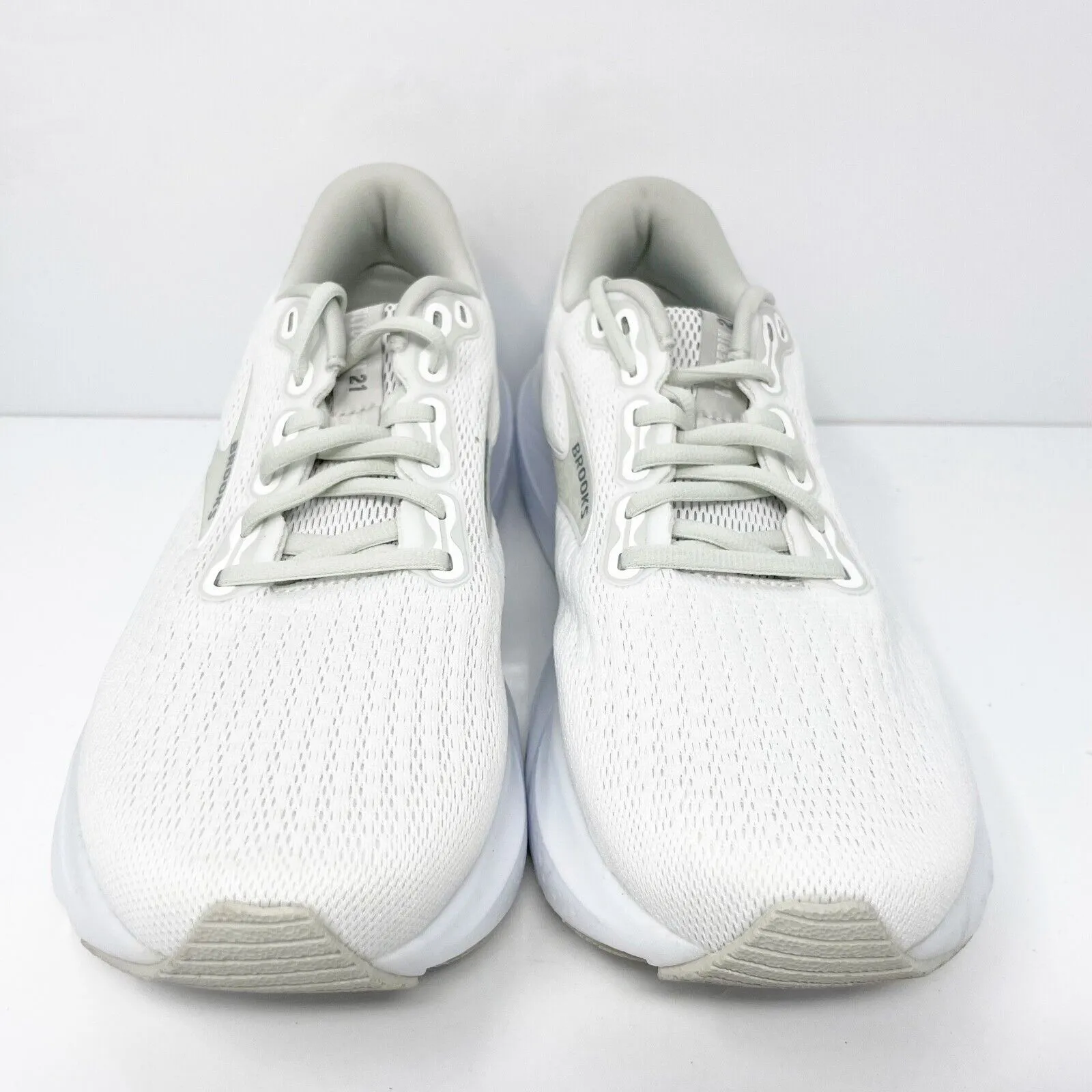 Brooks Womens Glycerin 21 1204081B151 White Running Shoes Sneakers Size 9 B