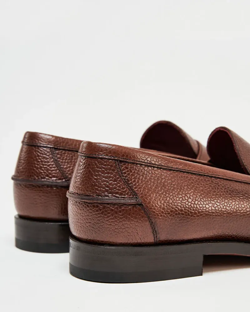 Brown Grain Penny Loafer