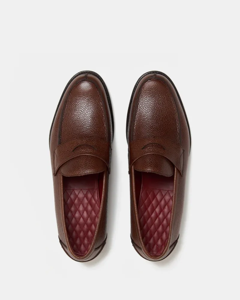 Brown Grain Penny Loafer