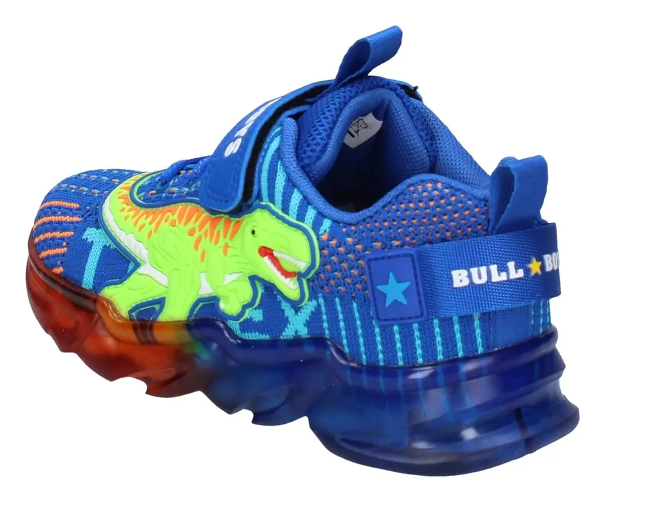 BULL BOYS DNAL 3212 T-REX LIGHT UP TRAINERS ROYAL