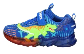 BULL BOYS DNAL 3212 T-REX LIGHT UP TRAINERS ROYAL