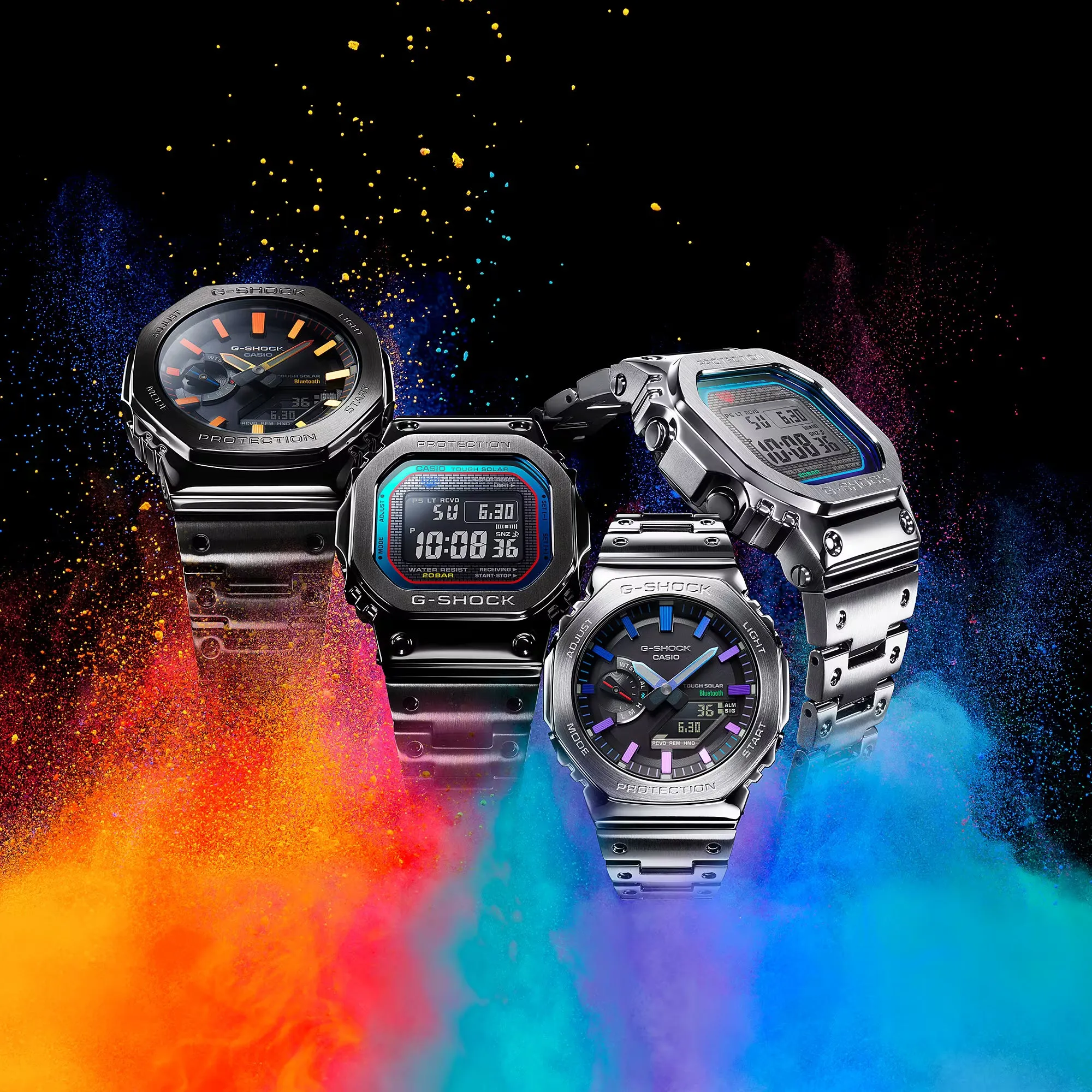 Casio G-Shock Polychromatic Rainbow Black Solar Bluetooth 2100 CasiOak GMB2100BPC-1A