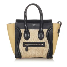 Celine Luggage Bicolor Leather Tote Bag (SHG-23504)