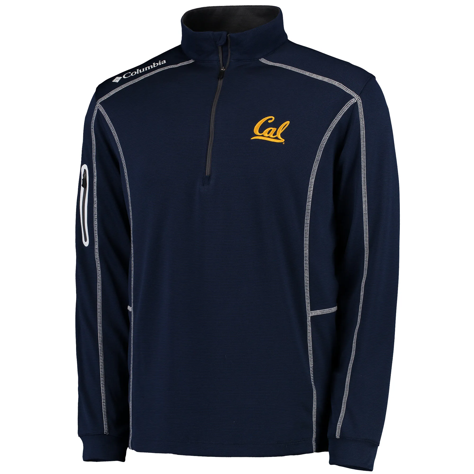 Columbia Golf Cal Bears Navy Shotgun Omni-Wick Quarter-Zip Pullover Jacket