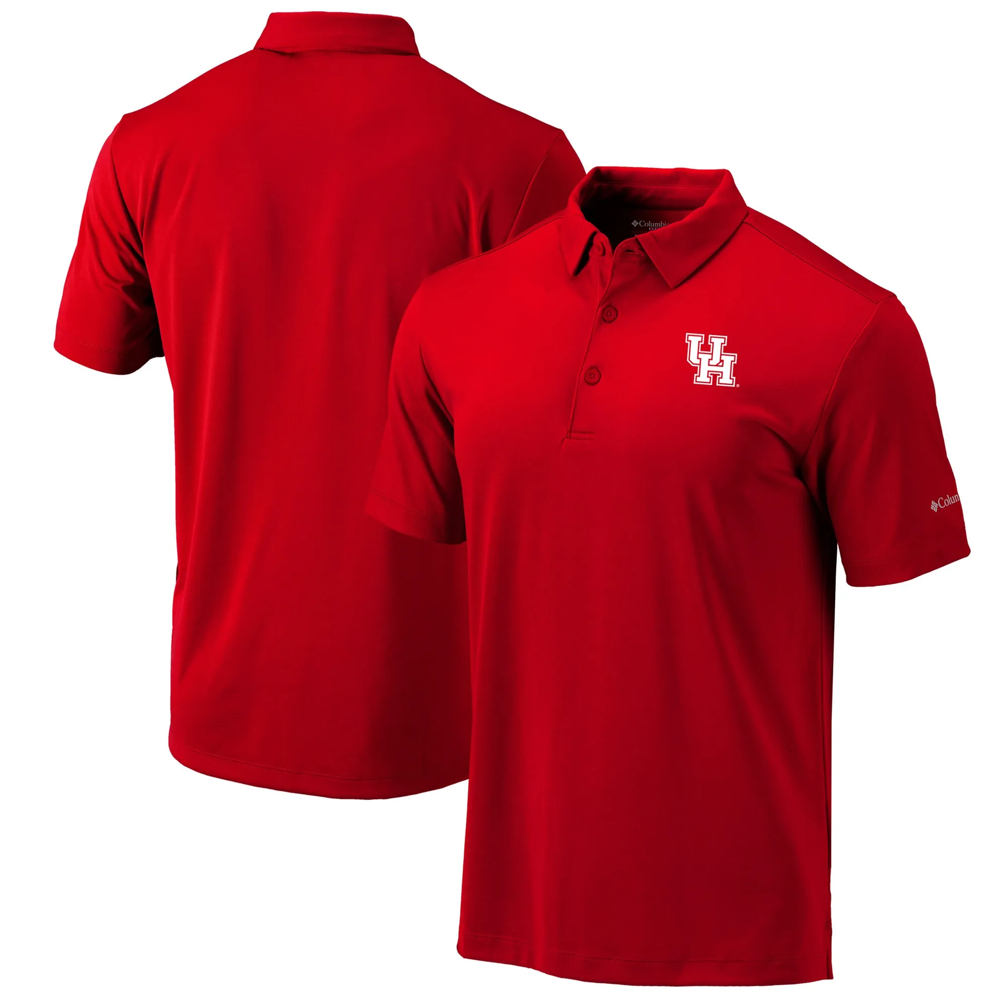 Columbia Houston Cougars Red Omni-Wick Drive Polo