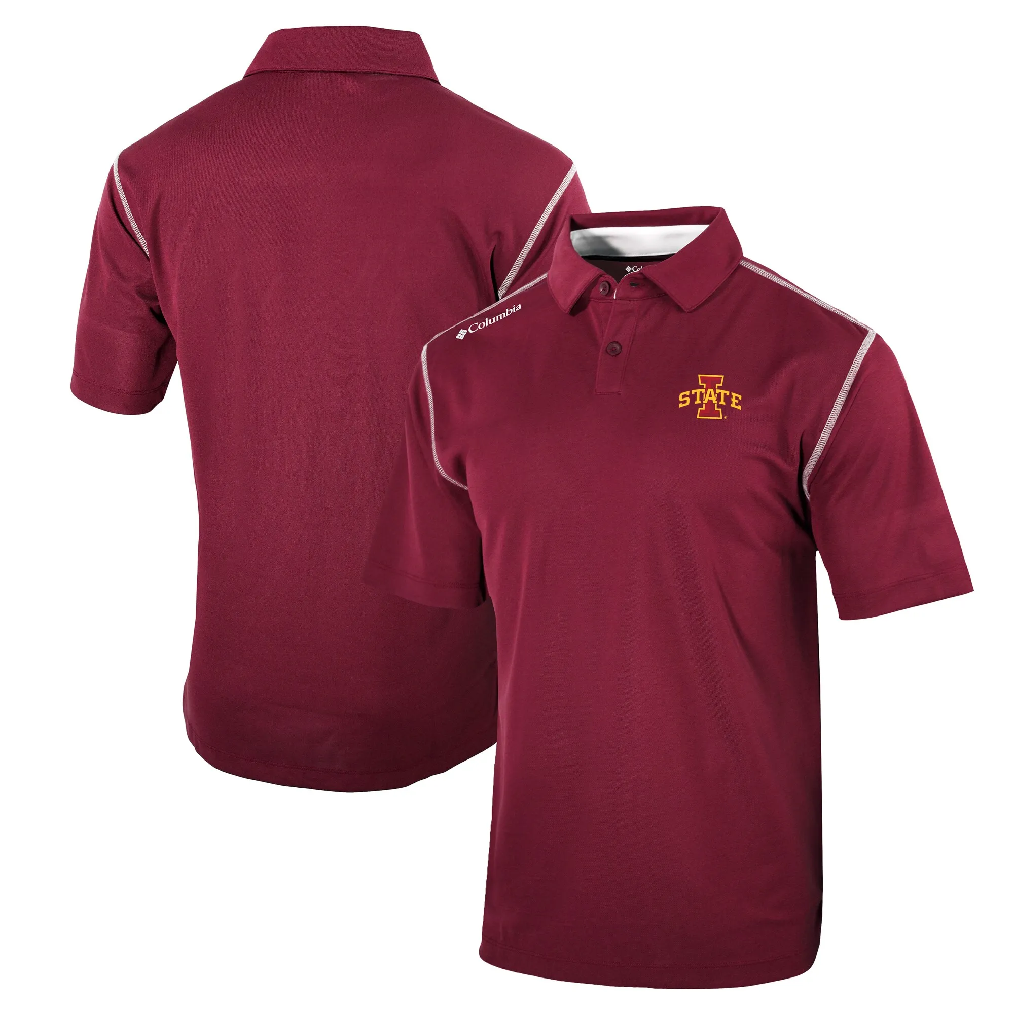 Columbia Iowa State Cyclones Cardinal Omni-Wick Shotgun Polo