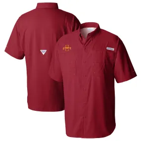 Columbia Iowa State Cyclones Cardinal Tamiami Omni-Shade Button-Down Shirt