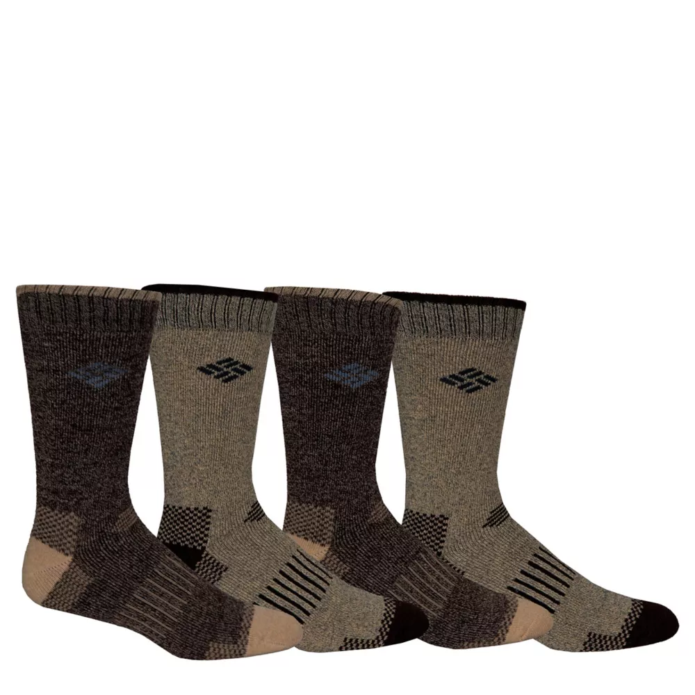 COLUMBIA  MENS MOISTURE CONTROL CREW SOCKS 4 PAIRS