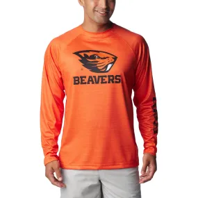 Columbia  Oregon State Beavers Orange PFG Terminal Tackle Omni-Shade Raglan Long Sleeve T-Shirt