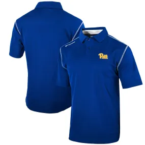 Columbia Pitt Panthers Blue Omni-Wick Shotgun Polo