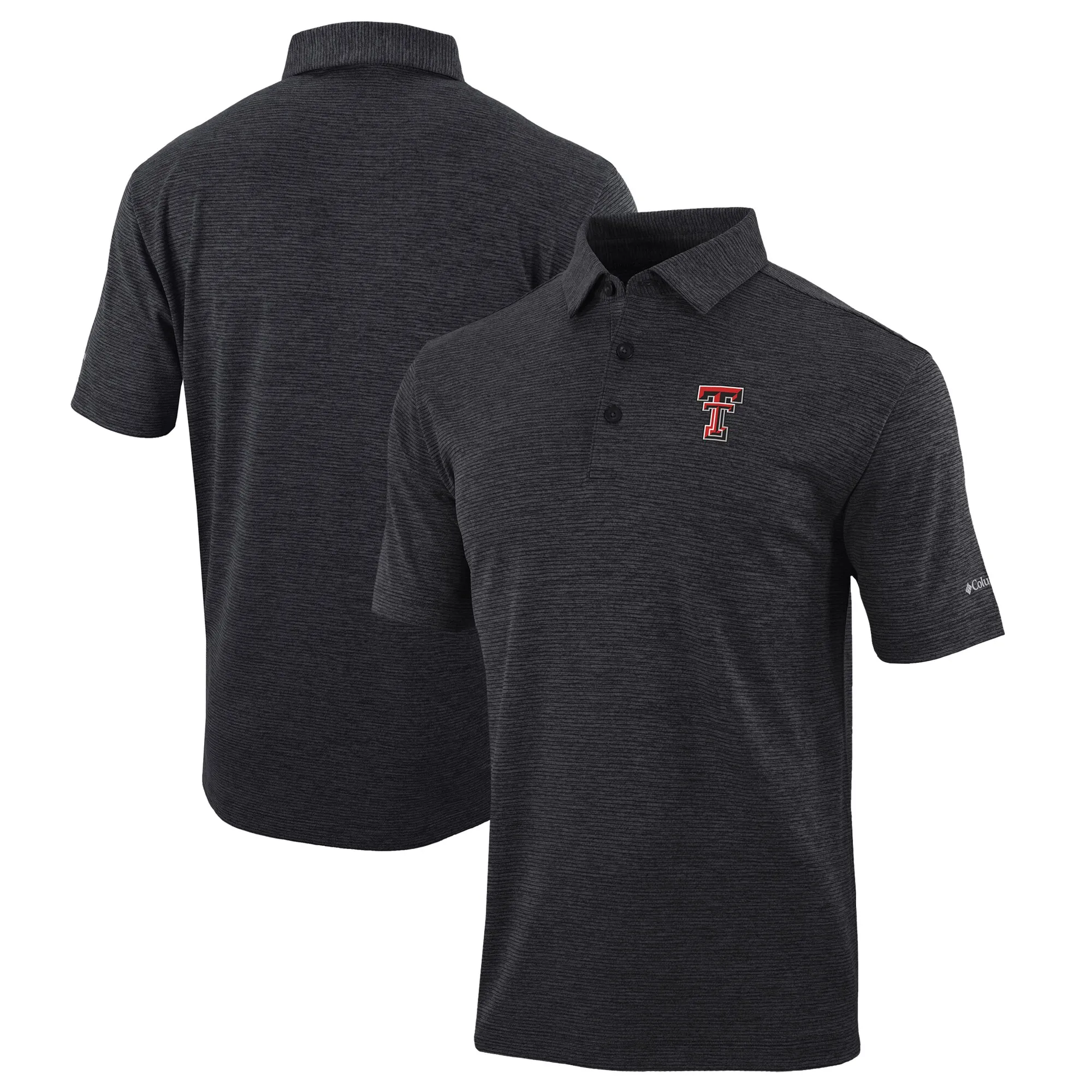 Columbia Texas Tech Red Raiders Black Omni-Wick Set II Polo