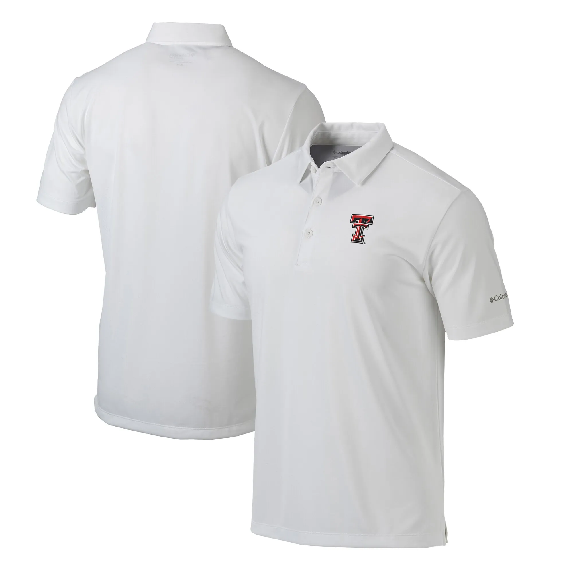 Columbia Texas Tech Red Raiders White Omni-Wick Drive Polo