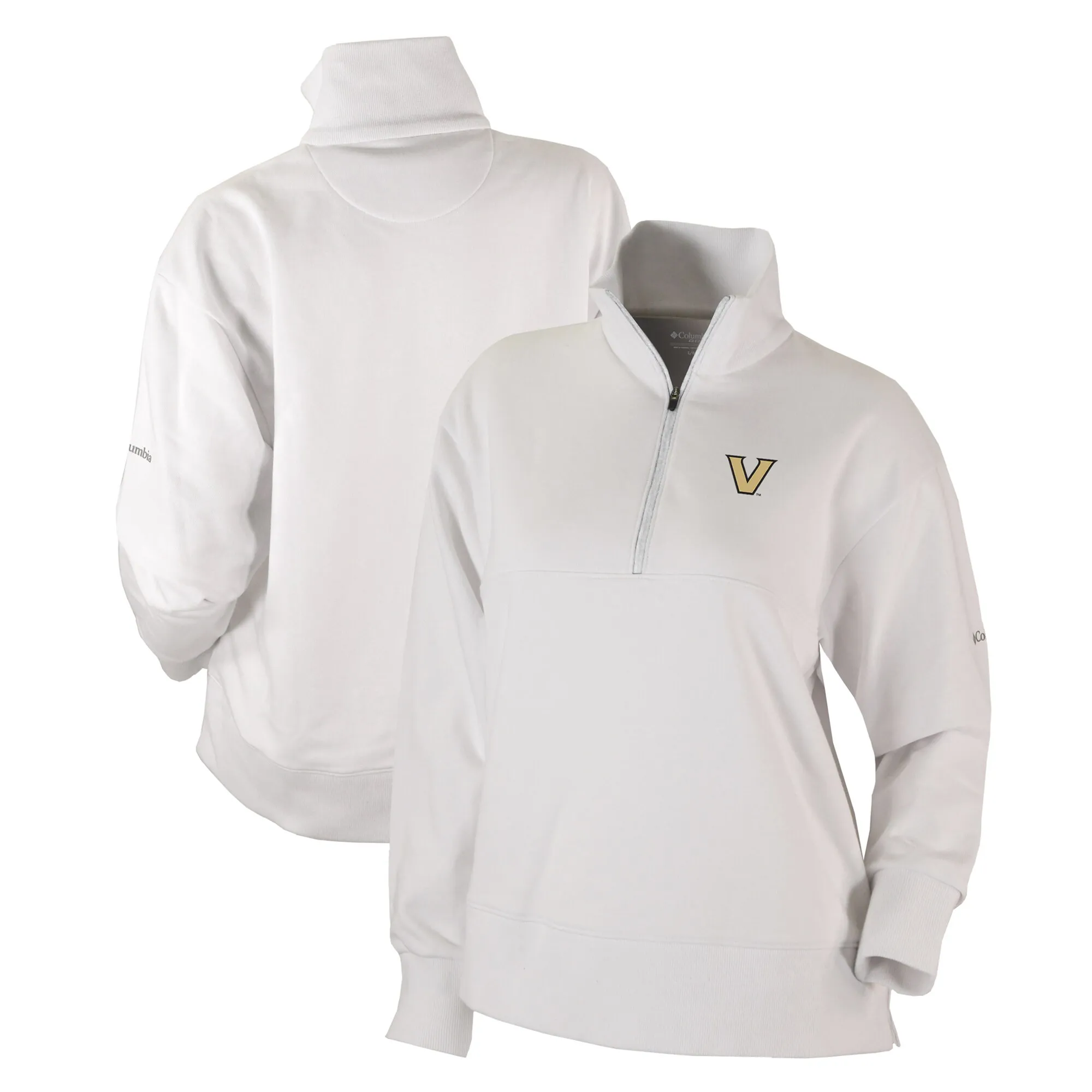 Columbia  Vanderbilt Commodores Women's White Birchwood Hills Omni-Wick Quarter-Zip Sweatshirt