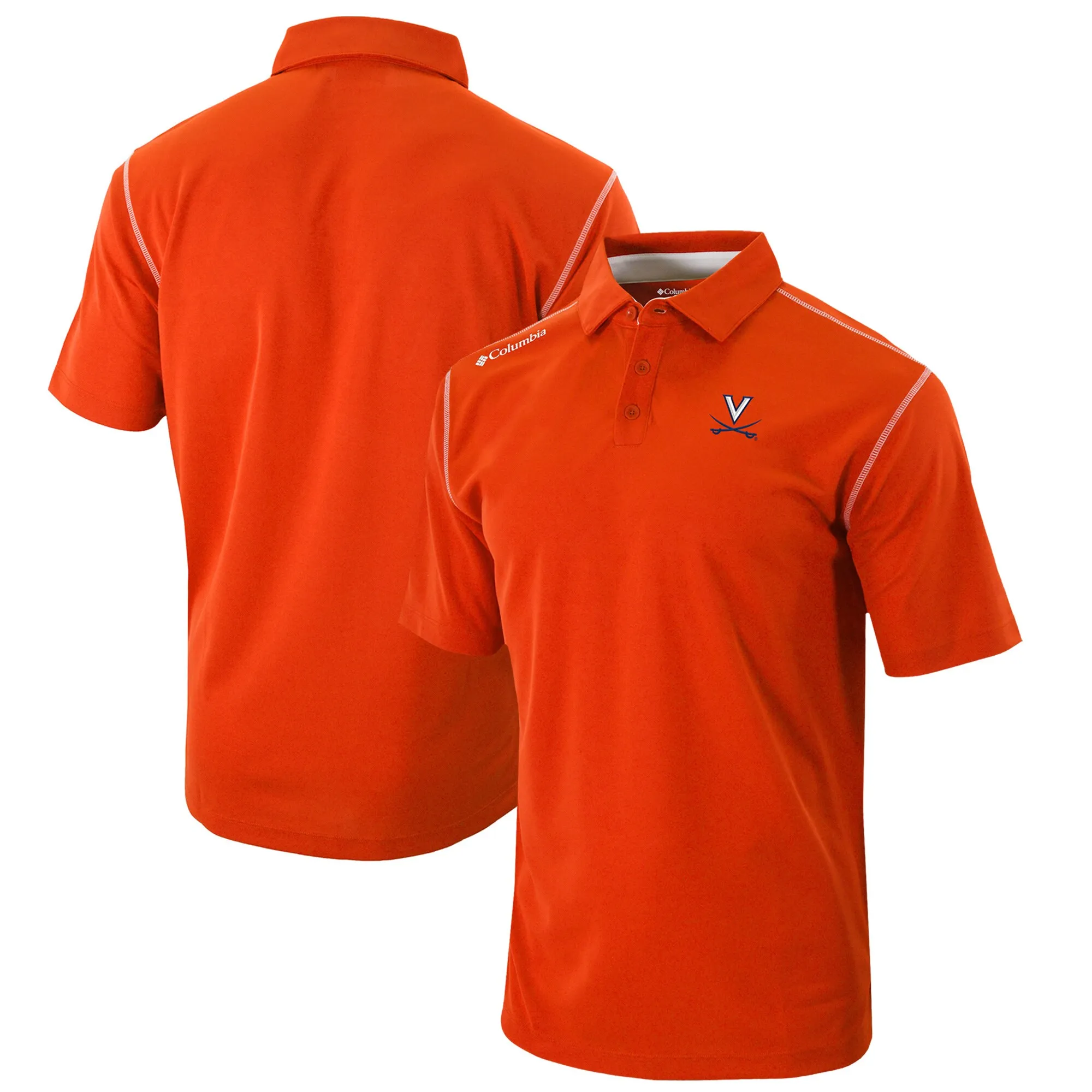 Columbia  Virginia Cavaliers Orange Omni-Wick Shotgun Polo