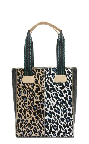 Consuela Duo Neon Embroidery & Leopard Print Chica Tote Bag