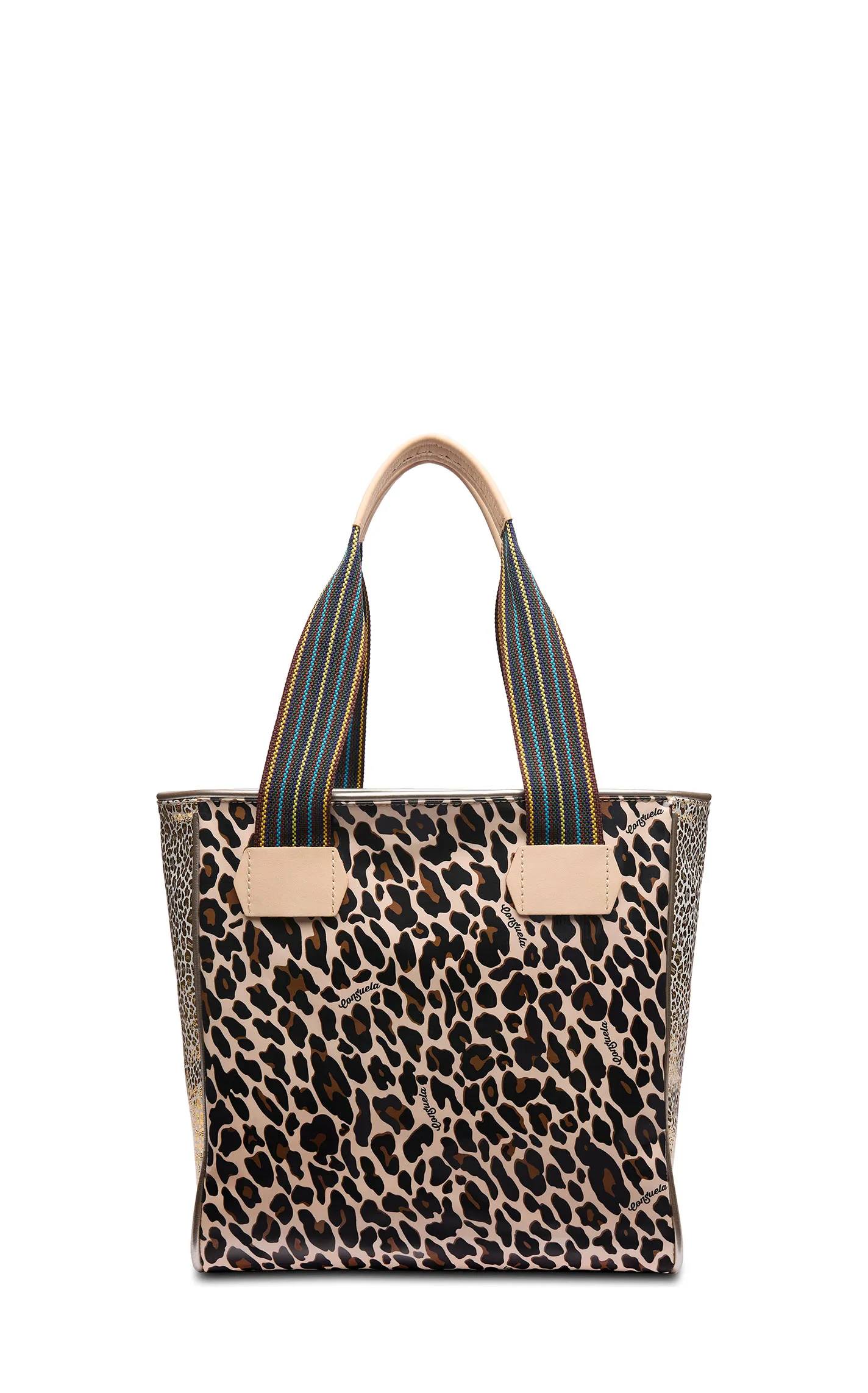 Consuela Mona Shades of Coffee Leopard Colorful Classic Tote Bag