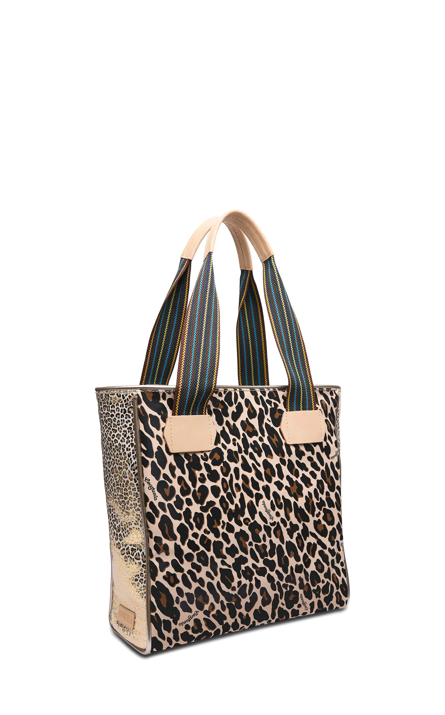 Consuela Mona Shades of Coffee Leopard Colorful Classic Tote Bag