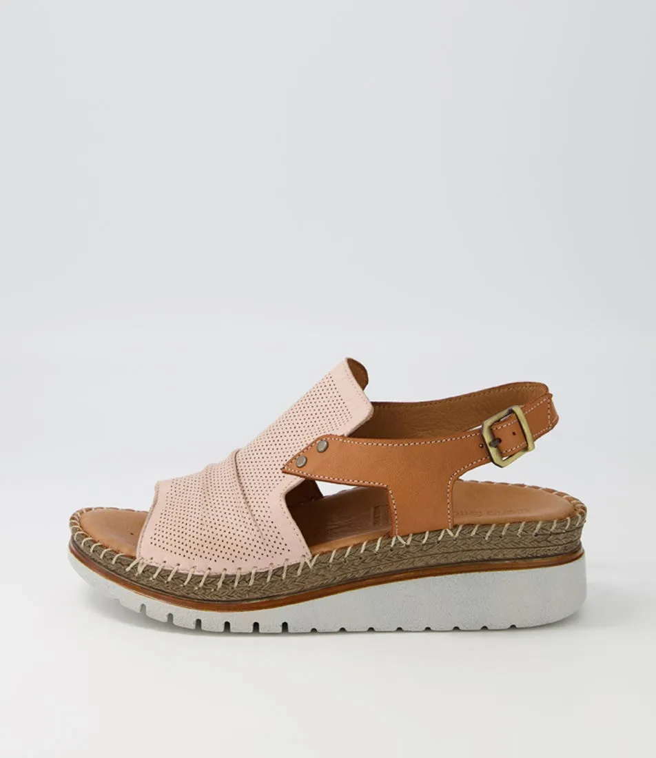 DIANA FERRARI Iliana Nude Tan Leather Sandals