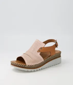 DIANA FERRARI Iliana Nude Tan Leather Sandals