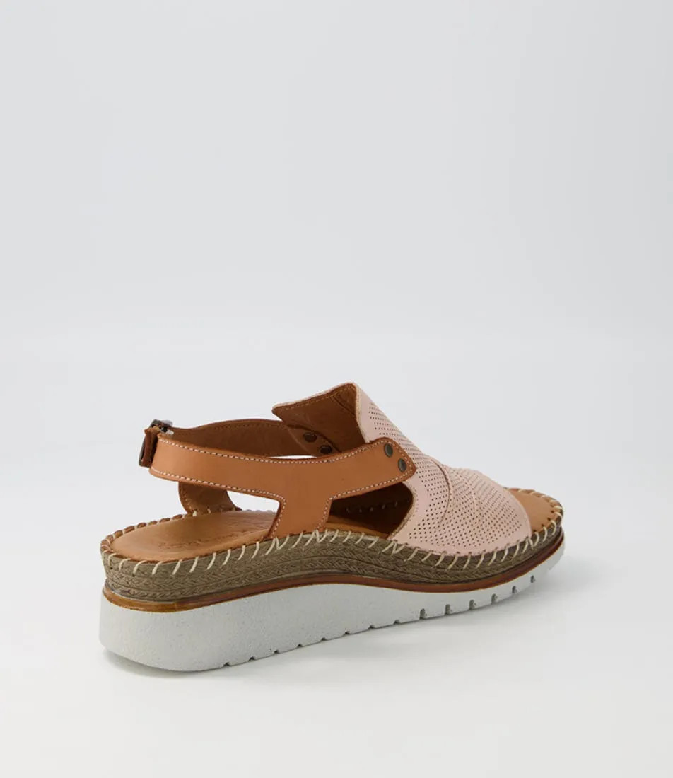 DIANA FERRARI Iliana Nude Tan Leather Sandals