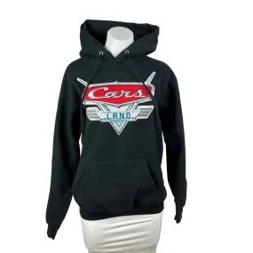 Disney Womens Black Cars Land Movie Graphic Print Pixar Long Sleeve Hoodie S