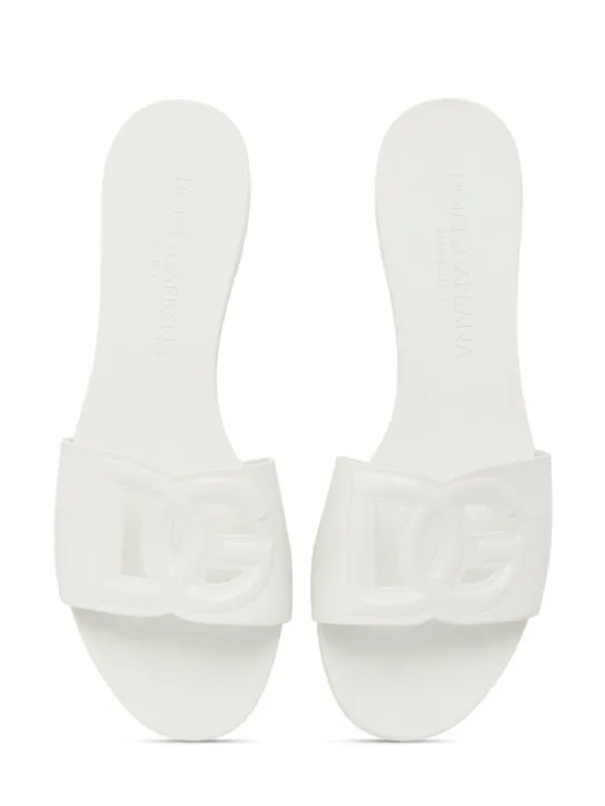 Dolce&Gabbana   10mm Rubber flat sandals 